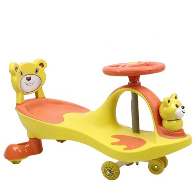 Children's carton torsion car silent universal wheel swing yo yo slide car baby torsion car